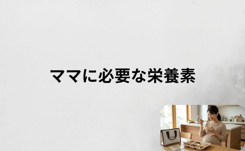 妊娠中・産後のママに必要な栄養素とママの休食の関係
