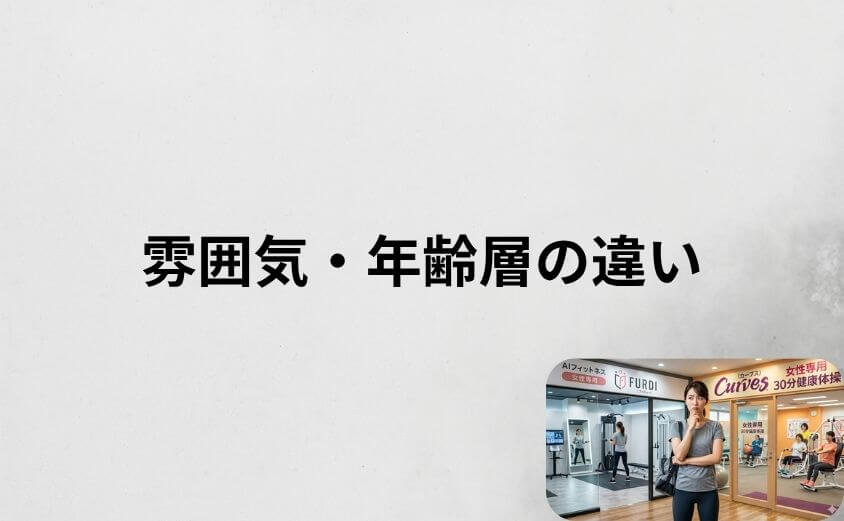 ファディーとカーブスの雰囲気・年齢層の違い