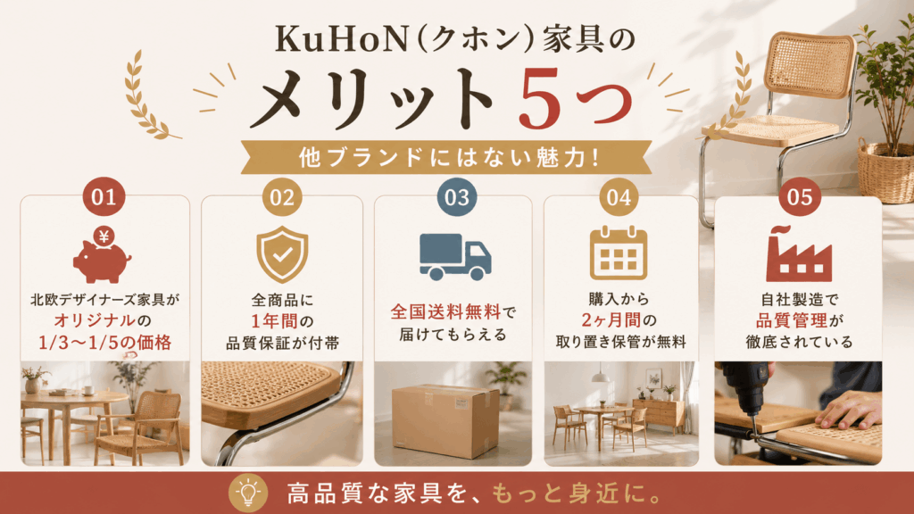 KuHoN(クホン)家具のメリット5つ