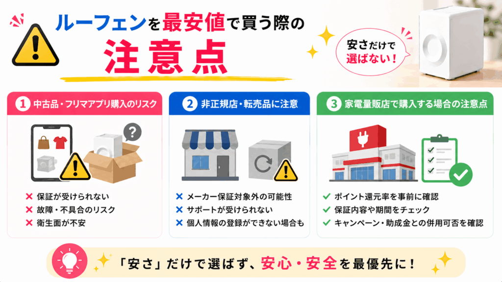 ルーフェンを最安値で買う際の注意点