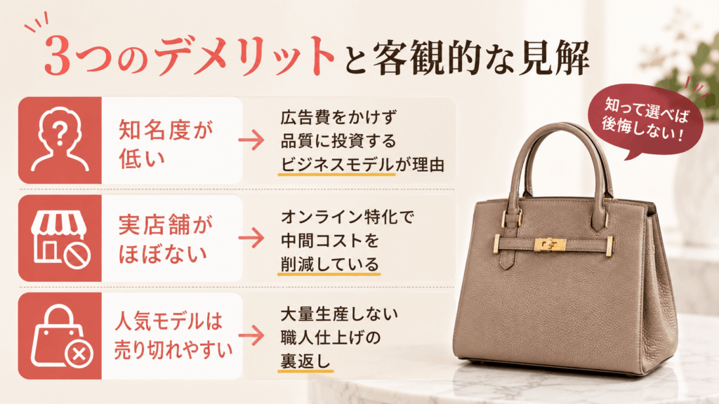 3つのデメリットと客観的な見解