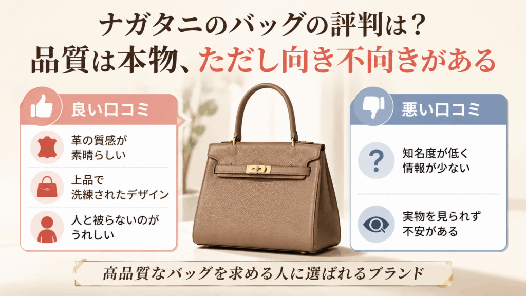 ナガタニのバッグの評判は？品質は本物、ただし向き不向きがある