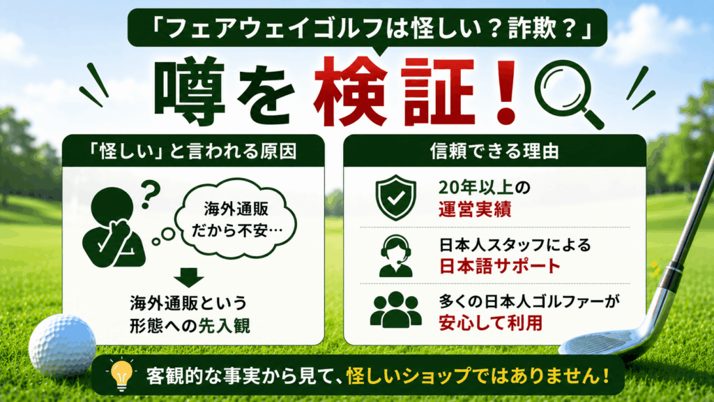 「フェアウェイゴルフは怪しい？詐欺？」噂を検証